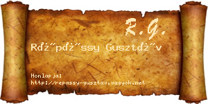 Répássy Gusztáv névjegykártya