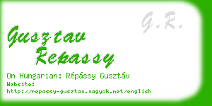 gusztav repassy business card