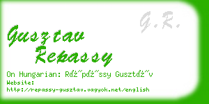 gusztav repassy business card